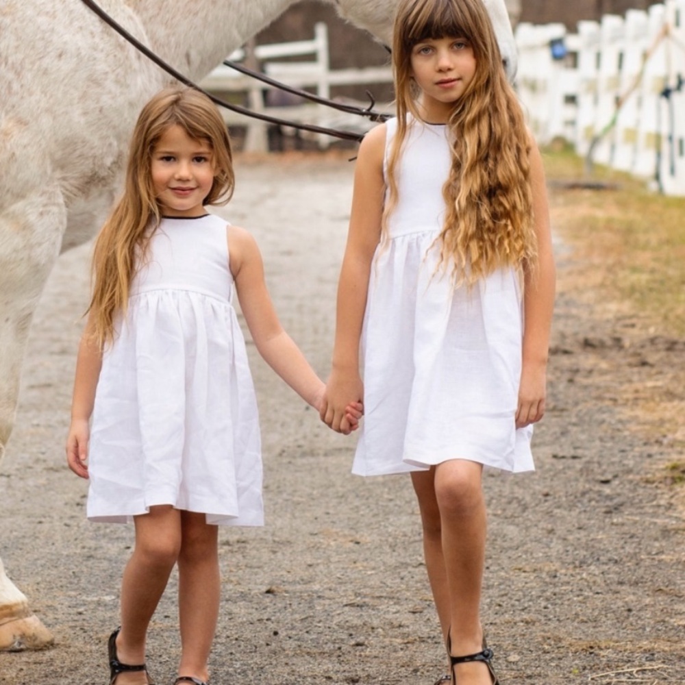 The red league girls linen dress